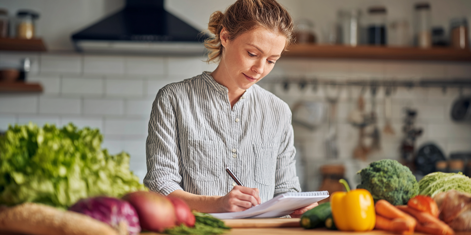 Списък за пазаруване и седмично планиране на менюто